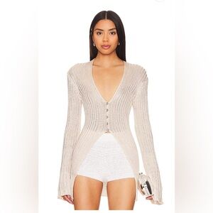 Free People REVOLVE Vie Boheme Cardi in Sandcastle, size XL